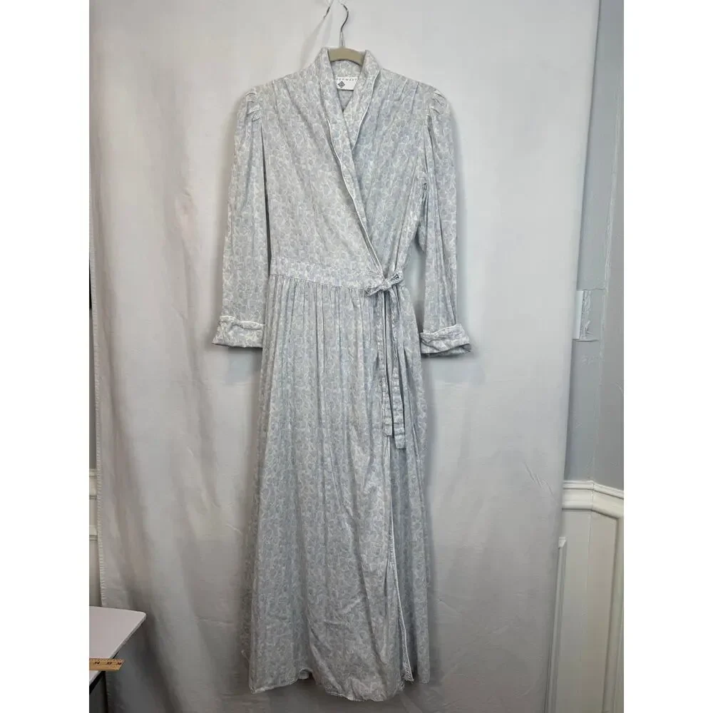 Vintage 1994 Eileen West Floral Robe & Nightgown Set Cottagecore